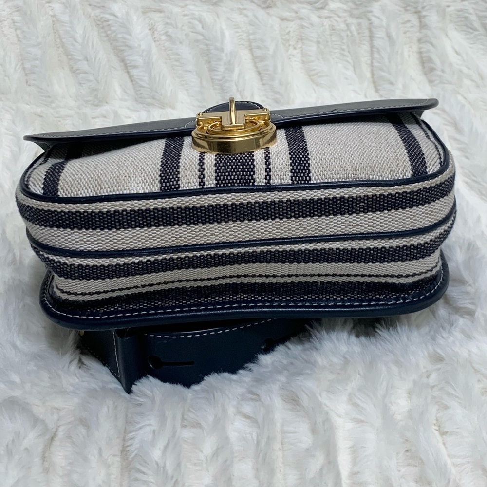 Tory Burch James Awning stripe saddle bag - Picture 13 of 16